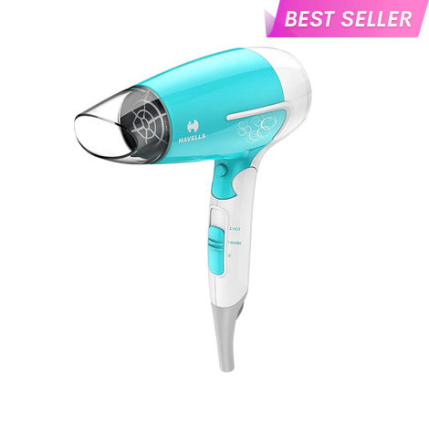 Buy Havells HD3151 1200W Foldable Hair Dryer, 3 Heat (Hot/Cool/Warm) Settings with Cool Shot button (Turquoise) - 1 Pc | gift for women-Purplle