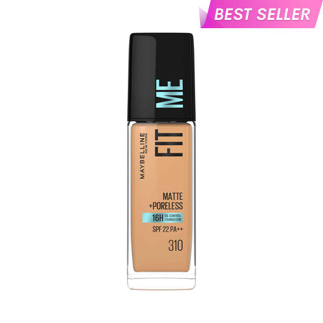 Buy Maybelline New York Fit Me Matte+Poreless Liquid Foundation 16H Oil Control  - 310 Sun Beige, 30 ml-Purplle