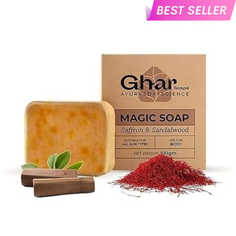 Buy Ghar Soaps Ayurveda + Science I hold a PHD in removing Body Tan. Magic Soap. (100 gm, Pack Of 1)-Purplle