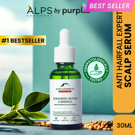 Buy Alps Goodness Anti Hairfall Scalp Serum with Fenugreek Biotin and Redensyl (30 ml) | Methi Hair Serum | Silicone & Sulphate Free | Hair Growth Serum For All Hair Types-Purplle