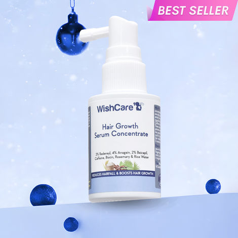 Buy WishCare Hair Growth Serum Concentrate -3%Resdensyl, 4%Anagain, 2%Baicapil, Rosemary, Caffeine, Biotin,Plant Keratin & Rice Water 30 ml-Purplle