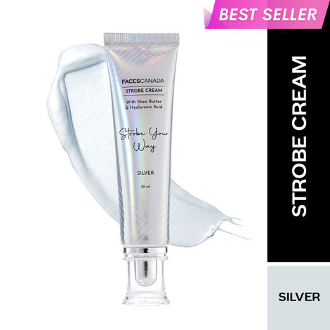 Buy FACES CANADA Strobe Cream - Silver, 30 ml | With Shea Butter & Hyaluronic Acid | Intense Hydration | Dewy Skin | Illuminating & Glowing Makeup Base-Purplle