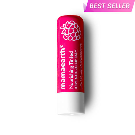 Buy Mamaearth Nourishing Tinted 100% Natural Lip Balm with Vitamin E and Raspberry - 4 g-Purplle