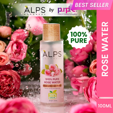 Buy Alps Goodness 100 % Pure Rose Water (100 ml) | Rose water for face | Made from Chaitri Rose | Gulab Jal | Natural skin toner | Premium Rose Water-Purplle