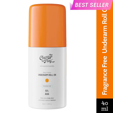 Buy Chemist at Play UnderArm Roll On - Whitens & Brightens Skin, Prevents Odour, Fragrance Free Deodorant Roll-on - For Men & Women (40 ml)-Purplle