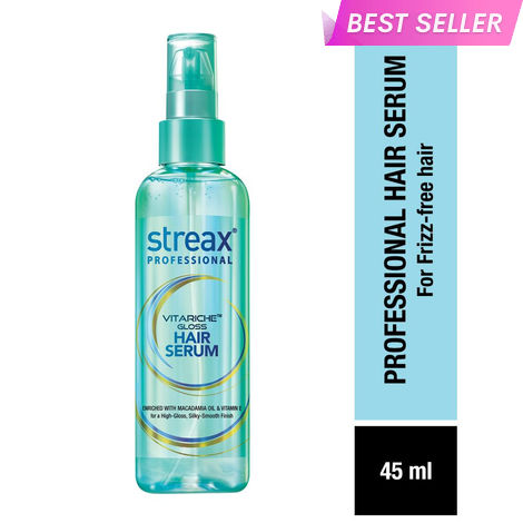 Buy Streax Professional Vitariche Gloss Hair Serum For Women| With Vitamin E & Macadamia Oil | For All Hair Types| 45 ml-Purplle