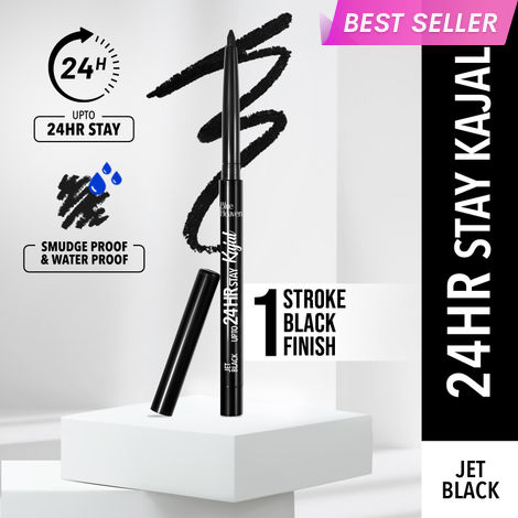 Buy Blue Heaven 24HR Jet Black Stay Kajal Black (0.30 gm)-Purplle