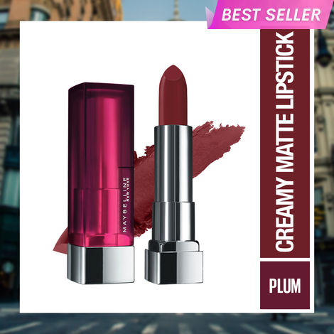 Buy Maybelline New York Color Sensational Creamy Matte Lipstick, 808 Plum Perfection (3.9 gm)-Purplle