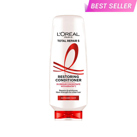 Buy L'Oreal Paris Total Repair 5 Conditioner Restores Damaged Hair Powered by Keratin XS Technology 180 ml-Purplle