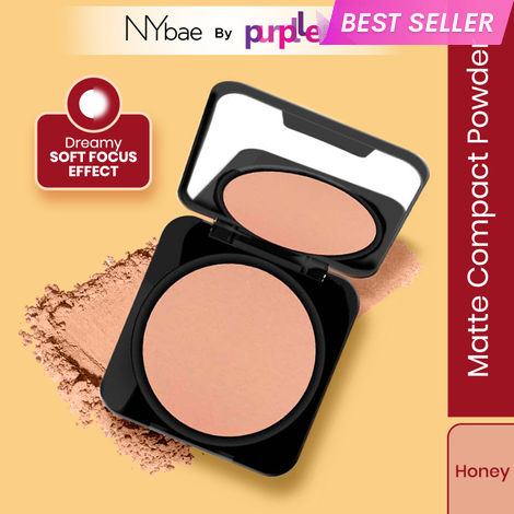 Buy NY Bae Runway Radiance Compact Powder - Honey 04 | Wheatish Skin | Matte Finish | Rich Colour | Blurs Imperfections | Long Wearing-Purplle