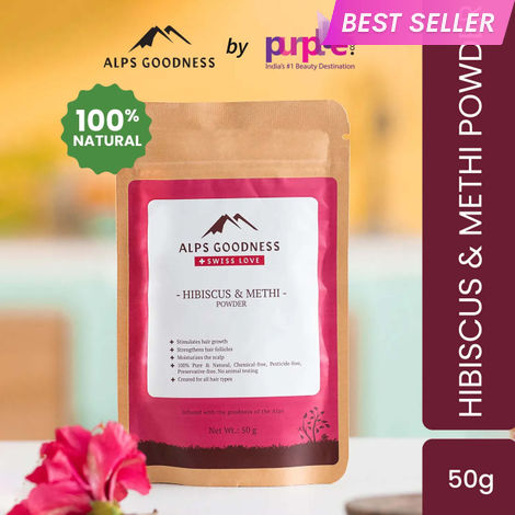 Buy Alps Goodness Hibiscus & Methi Powder (50 gm) | 100% Natural Fenugreek Powder | No Chemicals No Preservatives No Pesticides | Herbal Hair Mask For Hair Growth-Purplle