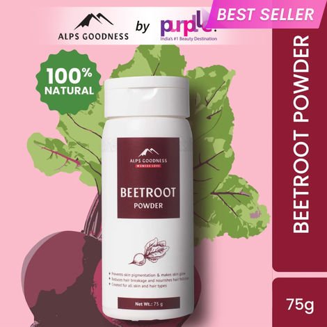 Buy Alps Goodness Powder - Beetroot (75 gm)| 100% Natural Powder | No Chemicals, No Preservatives, No Pesticides | Can be used for Hair Mask and Face Mask |Beetroot Face Pack-Purplle