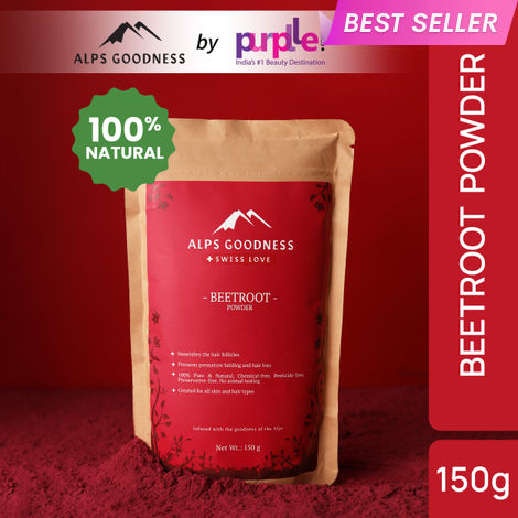 Buy Alps Goodness Powder - Beetroot (150 g)| 100% Natural Powder | No Chemicals, No Preservatives, No Pesticides | Can be used for Hair Mask and Face Mask | Nourishes hair follicles| Brightening Face Pack - 150gm - 150gm-Purplle