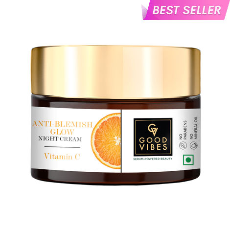Buy Good Vibes Vitamin C Anti-Blemish Glow Night Cream (50g)-Purplle