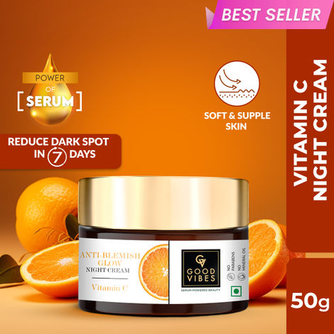 Buy Good Vibes Vitamin C Anti-Blemish Glow Night Cream (50g)-Purplle