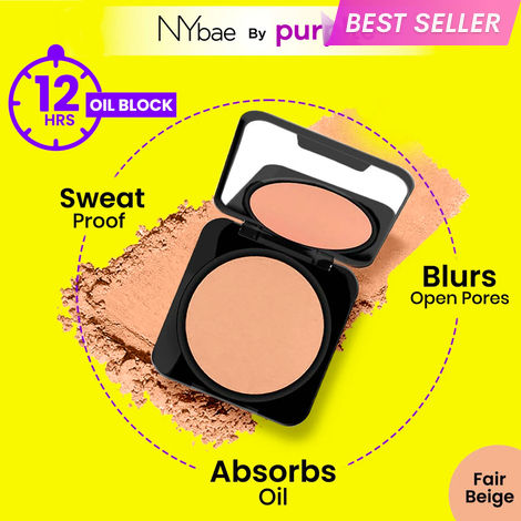 Buy NY Bae Runway Radiance Compact Powder - Fair Beige 02 (9 gm) | Fair Skin Tone | Mattifies Skin | Blurs Pores | Oil-Control | Long-wear Creaseless Makeup | Loose Powder-Purplle