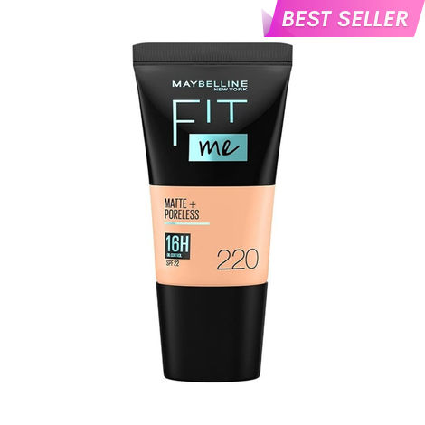 Buy Maybelline New York Fit Me Matte+Poreless Liquid Foundation Tube, 220 Natural Beige, 18 ml-Purplle