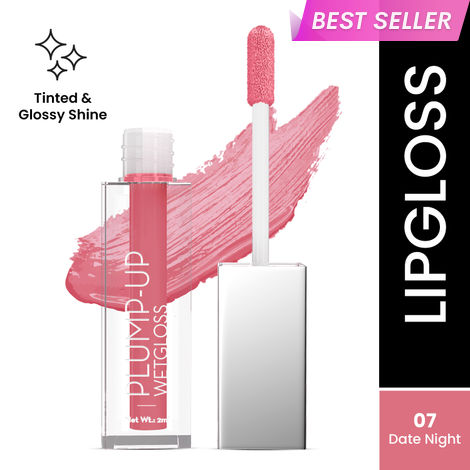 Buy Swiss Beauty Plump-Up Wet Lip Gloss for Glossy and Fuller Lips 7-Date Night 2Ml-Purplle
