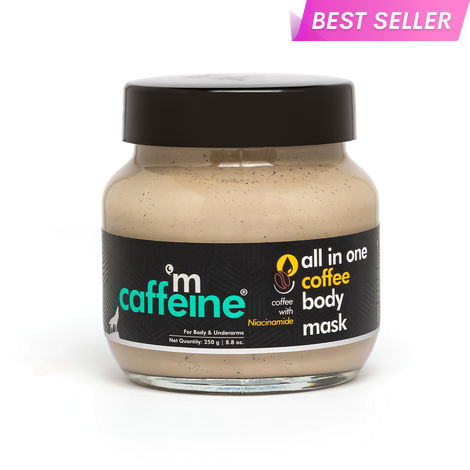 Buy mCaffeine all in one Coffee Body Mask with Niacinamide & Hyaluronic Acid for Depigmentation, Tan Removal & Body Acne - Nourishes & Hydrates - 100% Vegan, 250 gm-Purplle