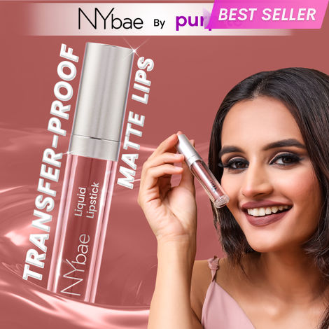 Buy NY Bae Confessions Liquid Lipstick - Mugs & Hugs 12 (4.5 ml) | Matte Lipstick | Nude Brown Shade | Moisturizing | Long Lasting | Transfer Proof-Purplle