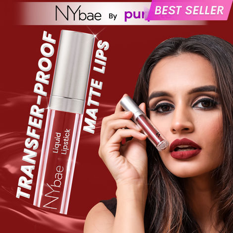 Buy NY Bae Confessions Liquid Lipstick - Snowflake Kisses 8 (4.5 ml) | Matte Lipstick | Maroon Shade | Moisturizing | Long Lasting | Transfer Proof-Purplle