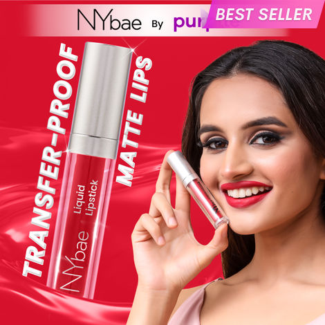 Buy NY Bae Confessions Liquid Lipstick - All I Want For Love 4 (4.5 ml) | Matte Lipstick | Red Shade | Moisturizing | Long Lasting | Transfer Proof-Purplle