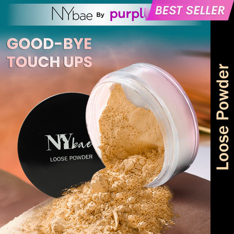 Buy NY Bae Banana Loose Powder (5.8 gm) | Yellow | Matte Finish | Almond, Jojoba & Sunflower Oils | Makeup Setting Powder | Long Lasting-Purplle