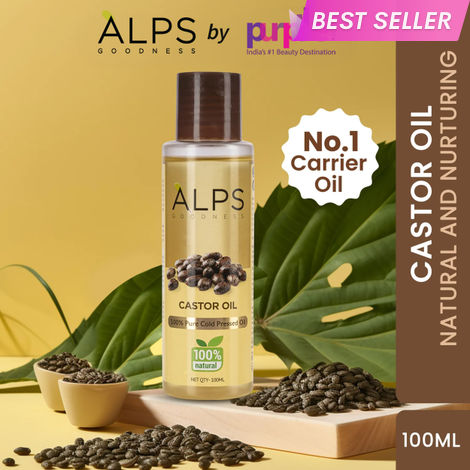 Buy Alps Goodness 100% Pure Cold Pressed Castor Oil (100 ml) | 100% Natural Arandee oil| No Parabens, No Sulphates, No Mineral Oil | For Hair & Skin-Purplle