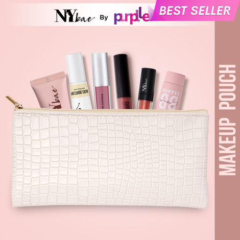 Buy NY Bae Travel Around Town Pouch | Travel Friendly | Multi Purpose Bag | Spacious - Creamy-Purplle