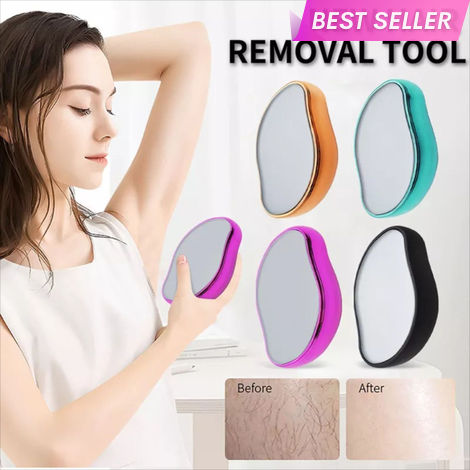 Buy Trendzie Skin Care Hair Removal Eraser Physical Nano Glass Hair Remover Painless Epilator I Body Care Depilation Tools I (Assorted Color) 1 Pc-Purplle