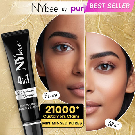 Buy NY Bae 4IN1 Brightenin' Primer (15 gm) | Bright Skin | Pore Minimising | Golden Glow | Long Lasting Makeup | Glowy Face Base-Purplle