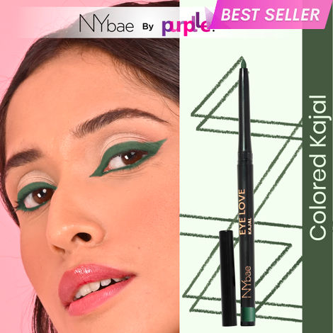 Buy NY Bae Colored Kajal - Glitzy Green (0.3 g) |Eyeliner | Rich Matte Finish | Lasts Up to 8 Hours | Smooth Application | Waterproof | Smudgeproof-Purplle