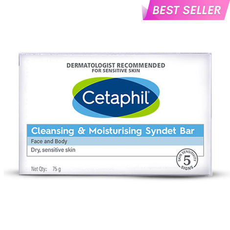 Buy Cetaphil Cleansing & Moisturising Syndet Bar (75 gm)-Purplle
