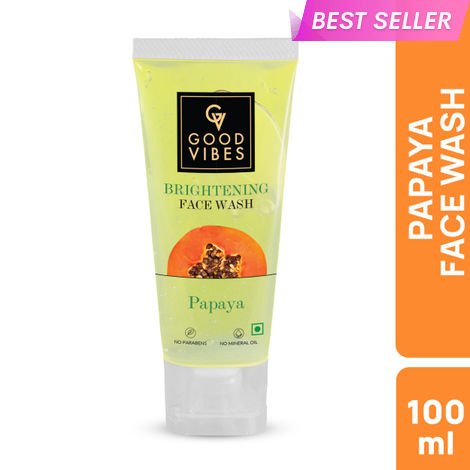 Buy Good Vibes Brightening Papaya Face Wash (100ml)-Purplle