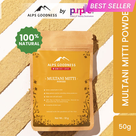 Buy Alps Goodness Powder - Multani Mitti (50 gm) | 100% Natural Fuller's earth| No Chemicals, No Preservatives, No Pesticides | For both hair & skin | Face pack for glowing skin-Purplle