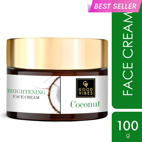 Buy Good Vibes Brightening Face Cream - Coconut (100 g)-Purplle