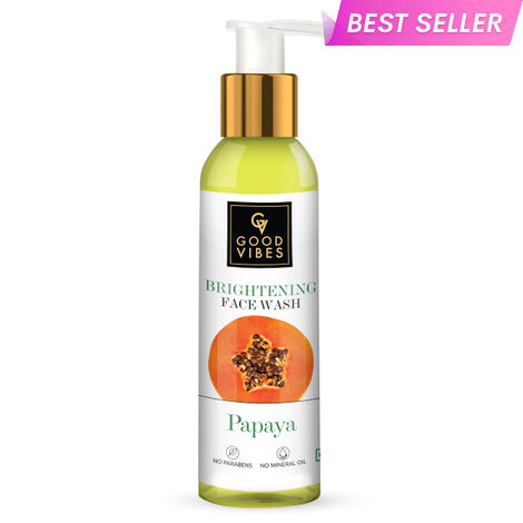 Buy Good Vibes Papaya Brightening Face Wash | Deep Pore Cleansing, Non-Drying | With Mulberry | No Parabens, No Mineral Oil, No Animal Testing (200 ml)-Purplle