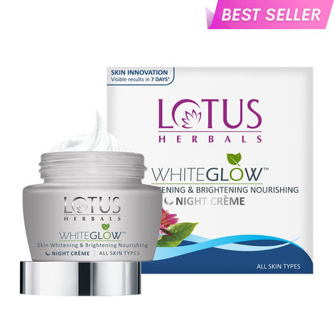 Buy Lotus Herbals Whiteglow Skin Whitening & Brightening Nourishing Night Cream, 60g-Purplle