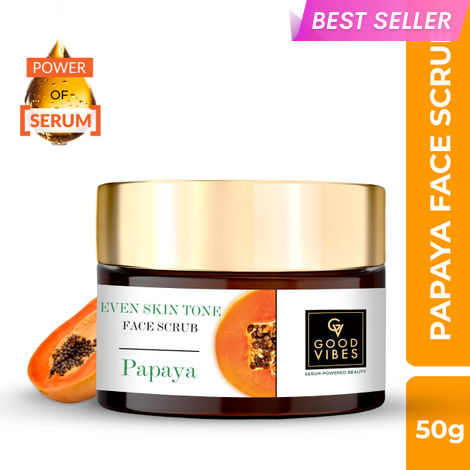 Buy Good Vibes Papaya Even Skin Tone Face Scrub 50 gm-Purplle