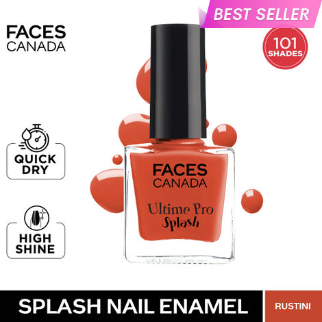 Buy FACES CANADA Ultime Pro Splash Nail Enamel - Rustini 60 (8 ml) | Quick Drying | Glossy Finish | Long Lasting | No Chip Formula | High Shine Nail Polish For Women | No Harmful Chemicals-Purplle