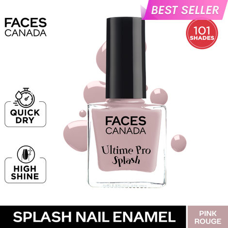 Buy FACES CANADA Ultime Pro Splash Nail Enamel - Pink Rouge 103 (8 ml) | Quick Drying | Glossy Finish | Long Lasting | No Chip Formula | High Shine Nail Polish For Women | No Harmful Chemicals-Purplle