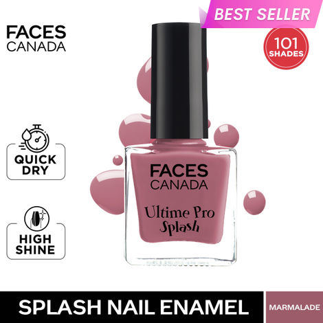 Buy FACES CANADA Ultime Pro Splash Nail Enamel - Marmalade 108 (8 ml) | Quick Drying | Glossy Finish | Long Lasting | No Chip Formula | High Shine Nail Polish For Women | No Harmful Chemicals-Purplle