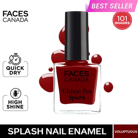 Buy FACES CANADA Ultime Pro Splash Nail Enamel - Voluptuous 135 (8 ml) | Quick Drying | Glossy Finish | Long Lasting | No Chip Formula | High Shine Nail Polish For Women | No Harmful Chemicals-Purplle