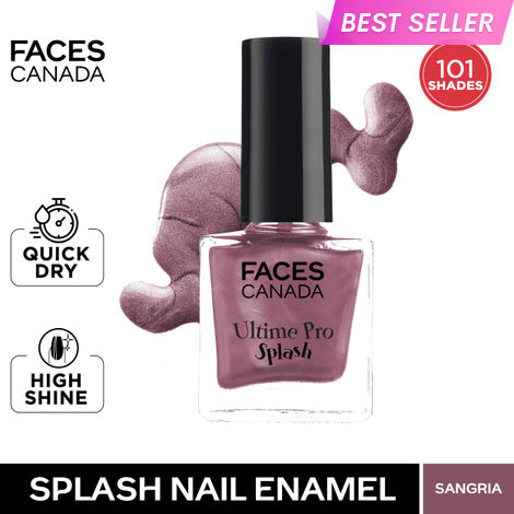 Buy FACES CANADA Ultime Pro Splash Nail Enamel - Sangria 156 (8 ml) | Quick Drying | Glossy Finish | Long Lasting | No Chip Formula | High Shine Nail Polish For Women | No Harmful Chemicals-Purplle