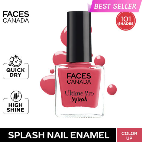 Buy FACES CANADA Ultime Pro Splash Nail Enamel - Color Up 34 (8 ml) | Quick Drying | Glossy Finish | Long Lasting | No Chip Formula | High Shine Nail Polish For Women | No Harmful Chemicals-Purplle