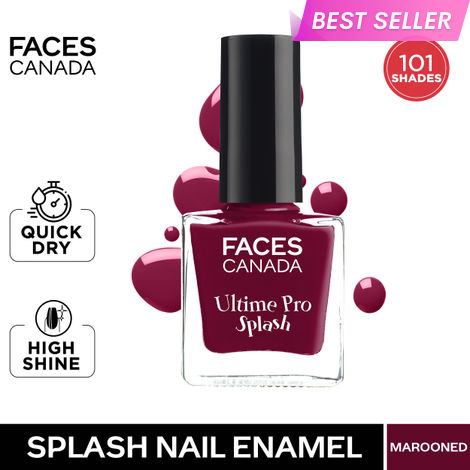 Buy FACES CANADA Ultime Pro Splash Nail Enamel - Marooned 401 (8 ml) | Quick Drying | Glossy Finish | Long Lasting | No Chip Formula | High Shine Nail Polish For Women | No Harmful Chemicals-Purplle