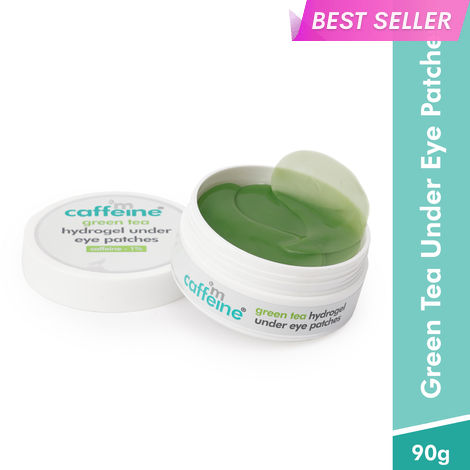 Buy mCaffeine Green Tea Hydrogel Under Eye Patches for Fine Lines & Wrinkles Reduction | Instantly De-puffs & Reduces Dark Circles 30 Pairs-Purplle