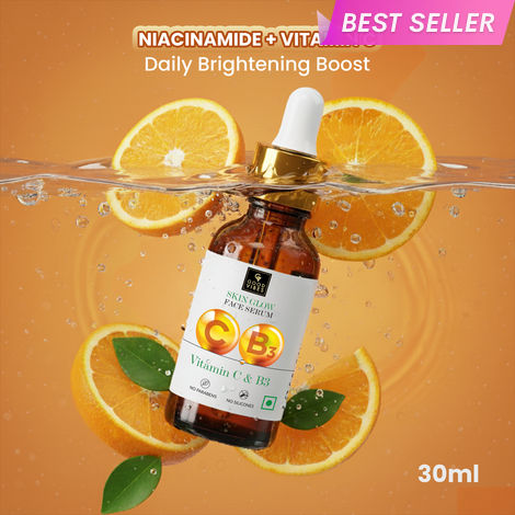 Buy Good Vibes Vitamin C & B3 (Niacinamide) Skin Glow Face Serum | Brightening Anti-Ageing | With Orange | No Parabens No Sulphates No Animal Testing (30 ml)-Purplle