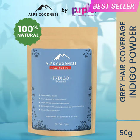 Buy Alps Goodness Powder - Indigo (50 g) | | 100% Natural Powder | No Chemicals No Preservatives No Pesticides | Natural Hair Color | Promotes Hair Growth | Prevents Premature Greying-Purplle