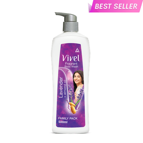 Buy Vivel Body Wash, Lavender & Almond Oil Shower Creme, Fragrant & Moisturising, For Soft & Smooth Skin, High Foaming Formula, 500 ml Pump, For Women And Men-Purplle